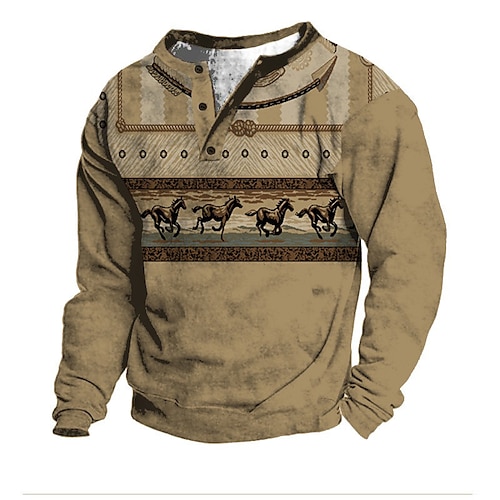 

Men's Unisex Sweatshirt Pullover Brown Horse Graphic Prints Print Casual Daily Sports 3D Print Designer Casual Big and Tall Spring & Summer Clothing Apparel Hoodies Sweatshirts Long Sleeve