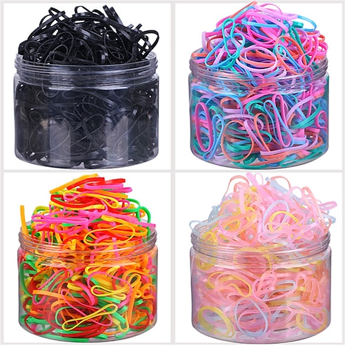 

Barrel 2.5cm Large Children's Rubber Band Braided Hair Styling Disposable Student Black Head Rope Hair Ring