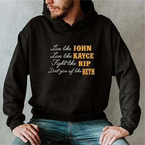 

Men's Hoodie Pullover Hoodie Sweatshirt Graphic Patterned Letter Pocket Daily Holiday Going out Hot Stamping Casual Streetwear Hoodies Sweatshirts Black