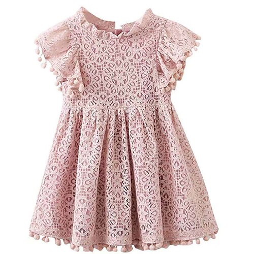 

Meninas Vestido A Line Sem Manga Cor Sólida Gráfico impresso em 3D Vestidos Estilo bonito Lindo Acima do Joelho Algodão Vestido Verão Primavera Infantil Diário Normal Patchwork