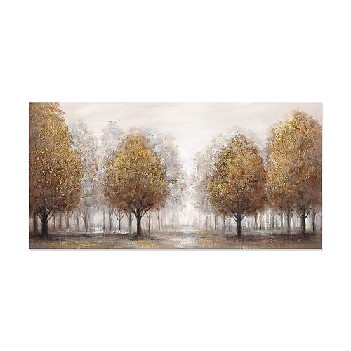 

Handmade Oil Painting Canvas Wall Art Decoration Abstract Landscape Golden Tree for Home Decor Rolled Frameless Unstretched Painting