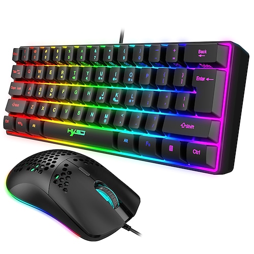 

V700J900 USB Wired Mouse Keyboard Combo Gaming / Mini Membrane Keyboard Gaming Gaming Mouse 6400 dpi