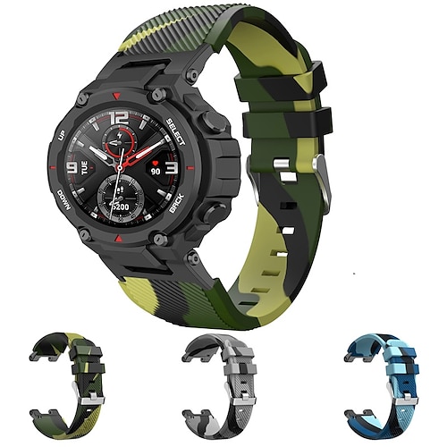 

Bracelet en silicone camouflage pour huami amazfit t-rex bracelet de remplacement pour xiaomi amazfit t-rex pro trex montre intelligente