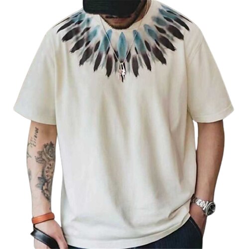 

Men's Unisex T shirt Tee 3D Print Graphic Patterned Tie Dye Crew Neck Street Daily Print Short Sleeve Tops Designer Casual Vintage Big and Tall White / Summer / Summer