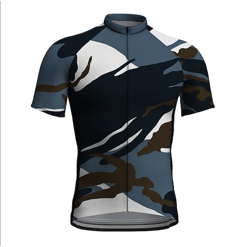 

21Grams Men's Cycling Jersey Short Sleeve Bike Jacket Tracksuit Jersey with 3 Rear Pockets Mountain Bike MTB Road Bike Cycling Cycling Breathable Quick Dry Reflective Strips Navy Graphic Animal