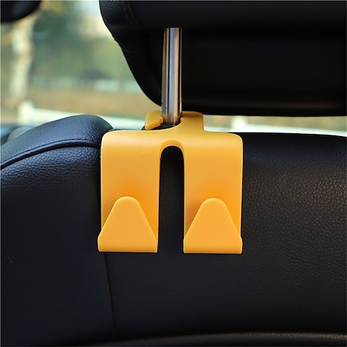 

2pcs Car Seatback Headrest Hook Easy to Install Durable Sturdiness Plastic For SUV Truck Van
