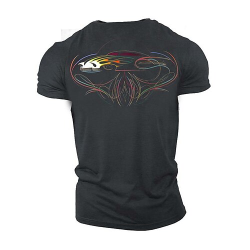 

Men's Unisex T shirt Tee 3D Print Graphic Prints Car Crew Neck Street Daily Print Short Sleeve Tops Designer Casual Vintage Big and Tall Black / Summer