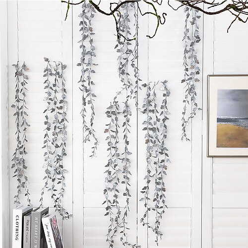 

12 Pack Artificial Ivy Garland Fake Plants Vine Hanging Garland Hanging for Home Kitchen Garden Office Wedding Wall Decor