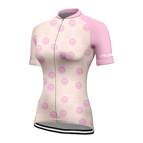 

21Grams Women's Cycling Jersey Short Sleeve Bike Top with 3 Rear Pockets Mountain Bike MTB Road Bike Cycling Breathable Quick Dry Moisture Wicking Rosy Pink Graphic Patterned Spandex Polyester Sports