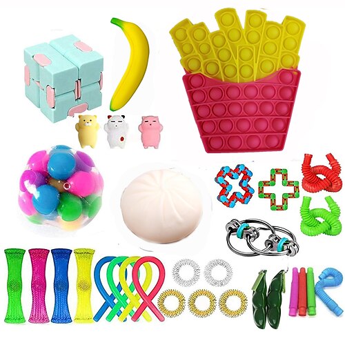 

Fidget Packs 32 Pack Sensory Toys Set ADHD Toys for Boy Girl Toys for Reducing The Stress and Anxiety of Christmas AdultsGifts for Birthday Party Favors
