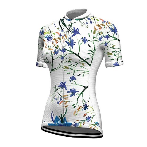 

21Grams Women's Cycling Jersey Short Sleeve Bike Jacket Tracksuit Jersey with 3 Rear Pockets Mountain Bike MTB Road Bike Cycling Cycling Breathable Quick Dry Reflective Strips White Graphic Animal