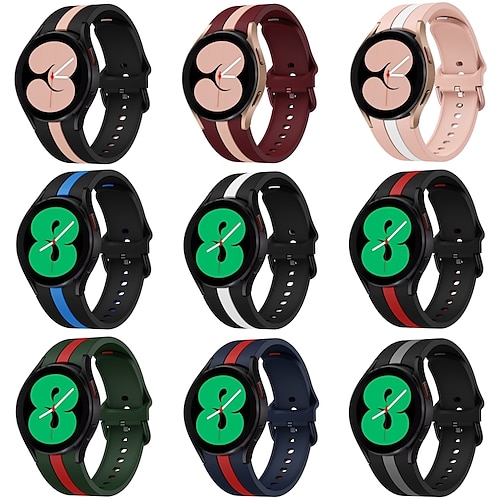 

1 pcs Smart Watch Band for Samsung Galaxy Watch 4 40/44mm Watch 4 Classic 42/46mm Watch 5 40/44MM Watch 5 Pro 45MM Silicone Smartwatch Strap Matte Adjustable Elastic Sport Band Replacement Wristband