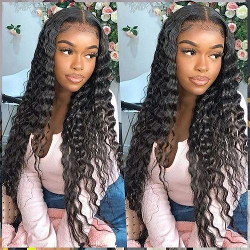 

13x6 Loose Deep Wave Lace Front Human Hair Wigs For Women Brazilian Pre Plucked Wigs Loose Deep Wave Lace Frontal Wig Glueless