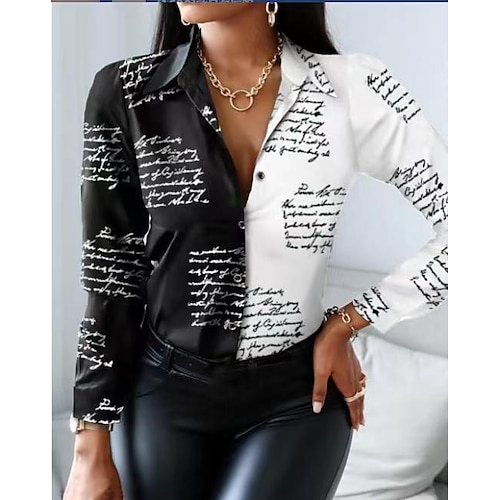 

2022 aliexpress wish amazon estilo caliente otoño e invierno de manga larga con cuello en v color-blocking estilo retro camisa top