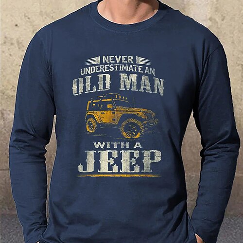 

Men's Unisex T shirt Tee Hot Stamping Car Letter V Neck Street Casual Print Long Sleeve Tops Designer Simple Basic Casual Black Navy Blue