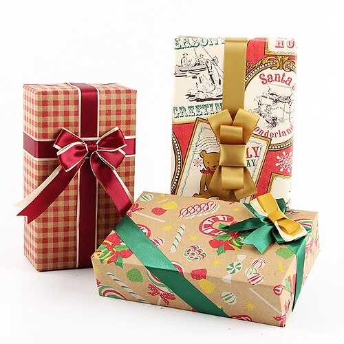 

12pcs Christmas Santa Claus Candy Wrapping Paper for Gift Decoration Party 2028 inch Kraft Paper