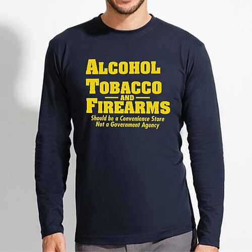 

Men's Unisex T shirt Tee Hot Stamping Letter V Neck Street Casual Print Long Sleeve Tops Designer Simple Basic Casual Black Navy Blue