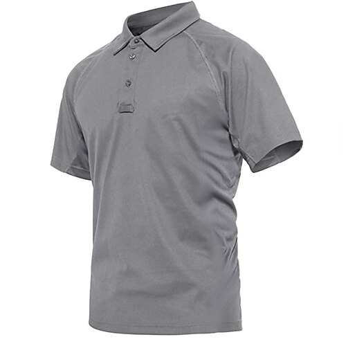 

Men's Collar Polo Shirt Golf Shirt Solid Color Turndown Army Green Khaki Gray Black Casual Daily Short Sleeve Button-Down Clothing Apparel Sports Fashion Casual Comfortable / Summer / Summer