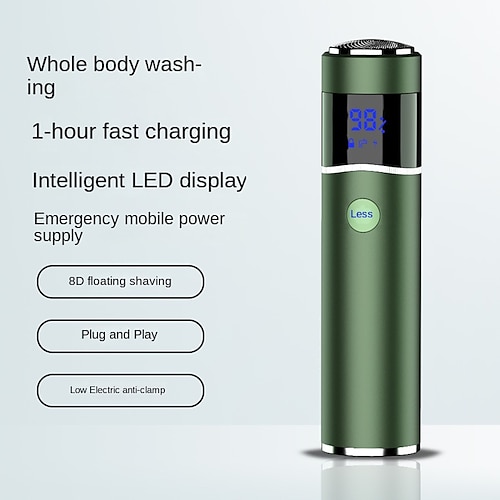 

Explosive Electric Shaver 8D Portable Digital Display Razor Body Waterproof Intelligent Quick Charging