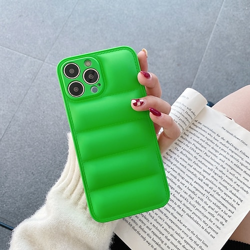 

Phone Case For Apple Back Cover iPhone 13 Pro Max 12 11 X XR XS Max Bumper Frame Soft Edges Non-Yellowing Lines / Waves Solid Colored PU Leather
