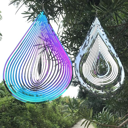 

Helix Wind Spinner Wind Chime Outdoor Pendant Handmade Gift Steel Wind Chime Ornament Garden Hanging Decor Art