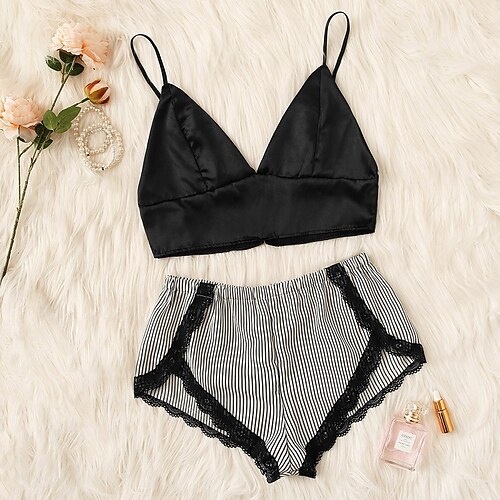 

Ladies Sexy Sling Split Home Pajamas Seduction Set