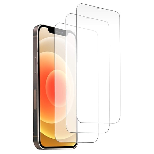 

[3 Pack] Phone Screen Protector For Apple iPhone 14 Pro Max 14 Plus 13 12 11 Pro Max Mini SE Tempered Glass High Definition (HD) 9H Hardness Scratch Proof Phone Accessory