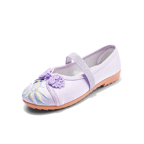 

Girls' Flats Princess Shoes School Shoes Daily Canvas Portable Breathability Cosplay Princess Shoes Big Kids(7years ) Little Kids(4-7ys) Toddler(2-4ys) Casual Daily Walking Shoes Dancing Purple Rosy