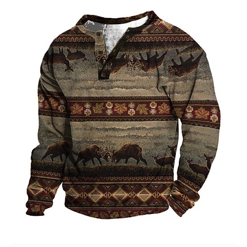 

Men's Unisex Sweatshirt Pullover Graphic Prints Cow Print Casual Daily Sports 3D Print Designer Casual Hoodies Sweatshirts Coffee