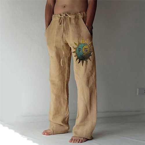 

Homme Pantalon pantalon été Pantalon de plage Conception de cordon élastique Poche avant Jambe droite Soleil Imprimés Photos Doux Extérieur Casual du quotidien Pour les vacances Mode Vêtement de rue