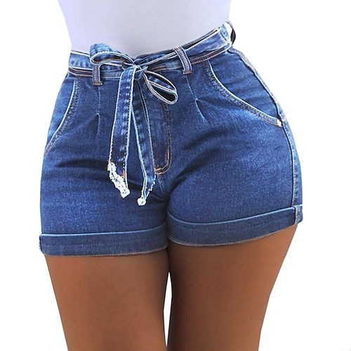 

grænseoverskridende udenrigshandel 2021 udenrigshandel nye denimshorts hot pants kvinders højtaljede mode afslappet flange denim d7p010