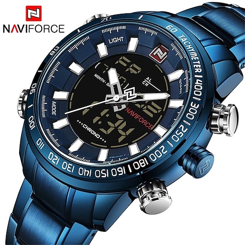 

NAVIFORCE Quartz Watch for Men Analog Quartz Stylish Formal Style Waterproof Alloy Stainless Steel Fashion