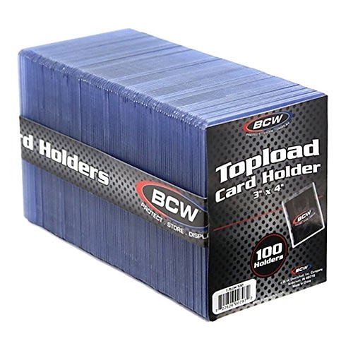

100 Pack Trading Card Sleeves, Toploaders Hard Plastic Card Protectors 100 Clear Soft Sleeves, Baseball Card Sleeves Fit for Baseball Game Sports Collectible Trading Card