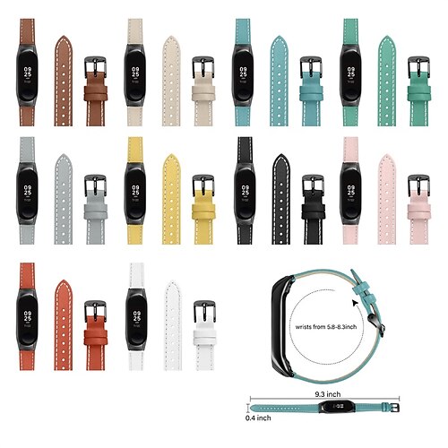

1 pc Smart Watch Band Compatible with Xiaomi Mi Band 7 Smartwatch Strap Luxury Breathable Adjustable Fit Leather Loop Replacement Wristband