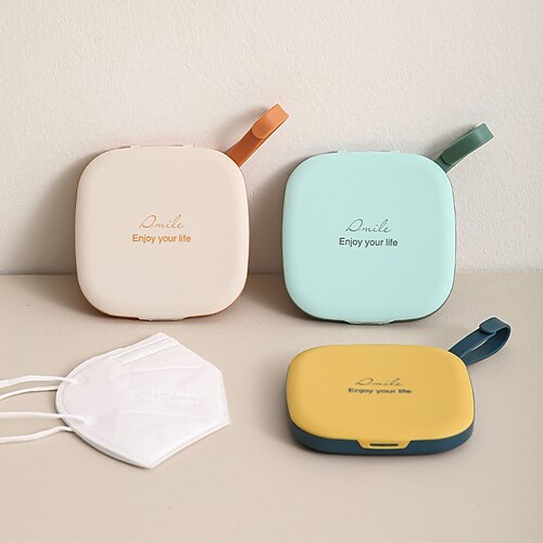 

1Pc Mask Storage Box Portable Dust-Proof Mask Box Antifouling Flip Plastic Dust-Proof Box Random Color