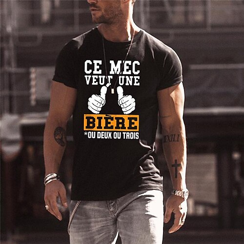 

Men's Unisex T shirt Tee Letter Hand Crew Neck Black Print Outdoor Street Short Sleeve Print Clothing Apparel Sports Designer Casual Big and Tall / Summer / Summer