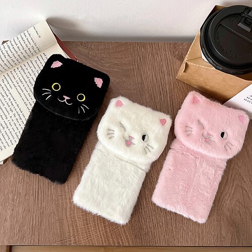 

Phone Case For Samsung Galaxy Flip Z Flip 3 Flip Kickstand 3D Cartoon Plush Plush