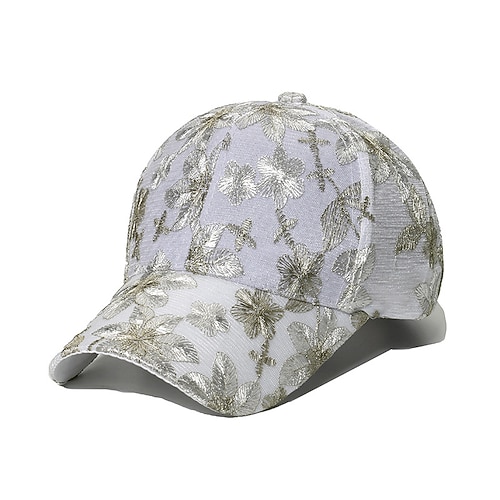 

Women's Hat Baseball Cap Black Pink White Outdoor Street Dailywear Floral Embroidery Flower Portable Sun Protection Comfort