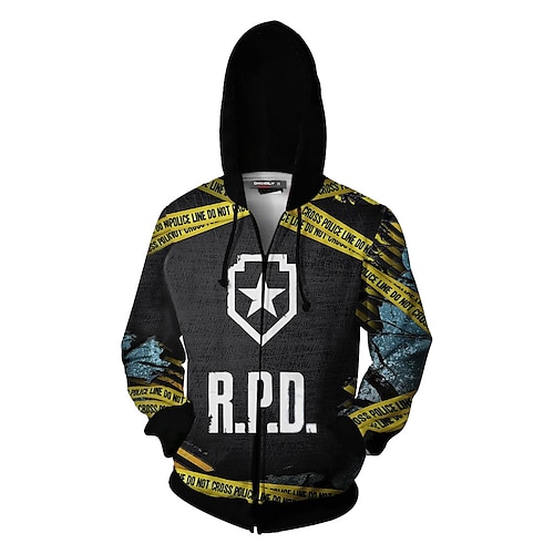 

Inspired by Resident Evil RPD Anime Cartoon 100% Polyester Anime Classic Street Style Outerwear For Men's / Women's / Couple's