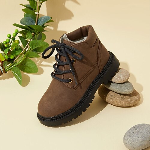 

Boys Girls' Boots Casual Boots Cowboy / Western Boots Leather Non-slipping Height-increasing Flower Girl Shoes Big Kids(7years ) Little Kids(4-7ys) School Festival Cross-Country Hiking Shoes Lace-up