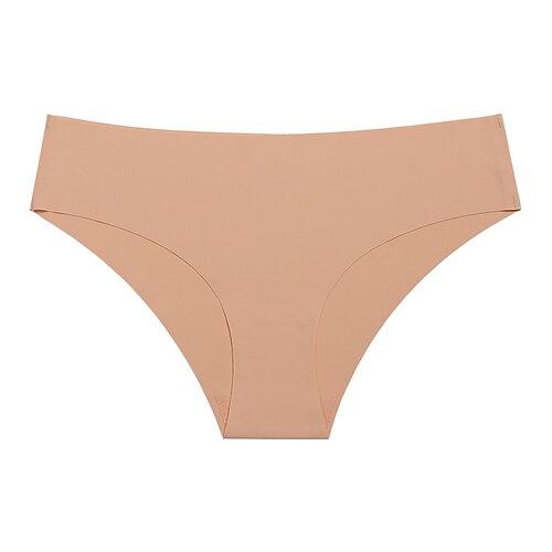 

Women's Sexy Panties Brief Underwear 1 PC Underwear Simple Sexy Comfort Hole Pure Color Nylon Low Waist Light Brown Camel Khaki S M L