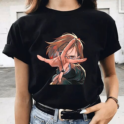 

Inspired by Jujutsu Kaisen Kugisaki Nobara T-shirt Cartoon Manga Anime Classic Street Style T-shirt For Men's Women's Unisex Adults' Hot Stamping 100% Polyester