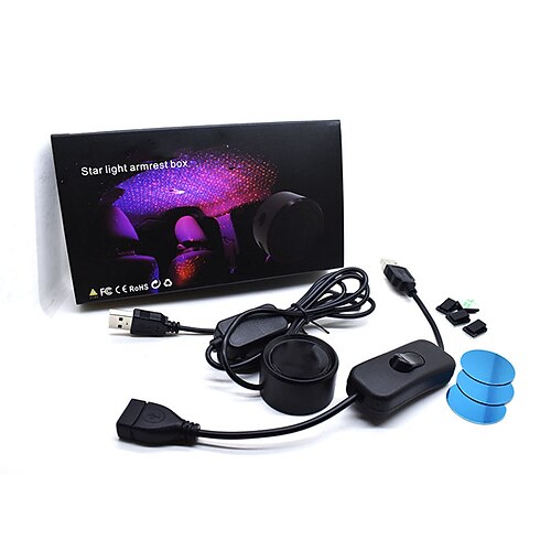 

OTOLAMPARA 20W Automobile LED Atmosphere Light Interior Atmosphere Light Car Top All Over The Sky Hand Box Star Laser Projection Light 1pcs