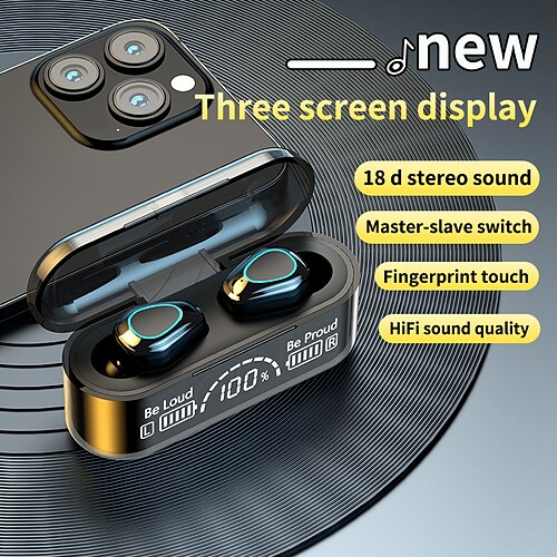

M35 True Wireless Headphones TWS Earbuds In Ear Bluetooth 5.2 Stereo with Charging Box Smart Touch Control for Apple Samsung Huawei Xiaomi MI Yoga Gym Workout Skiing Mobile Phone