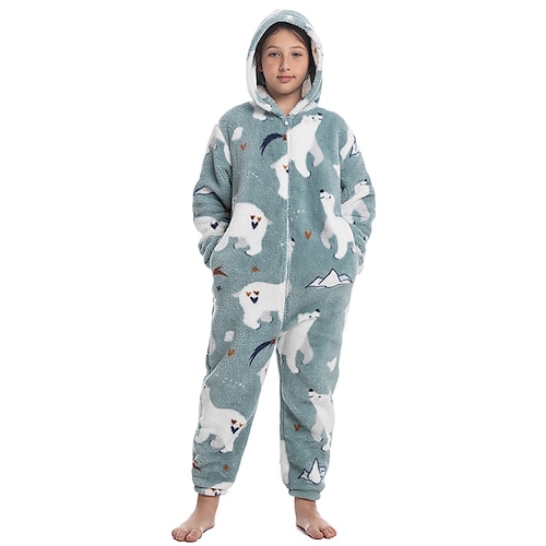 

Kid's Teenager Kigurumi Pajamas Nightwear Animal Onesie Pajamas Cosplay For Men and Women Boys and Girls Christmas Animal Sleepwear Cartoon Festival / Holiday Costumes