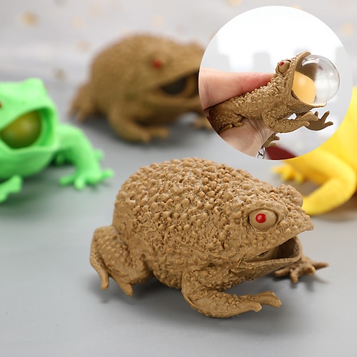 

Vent Squeeze Pinch Egg Spit Frog Novelty Toys for Anxiety and Stress Relief 6pcs 12pcs
