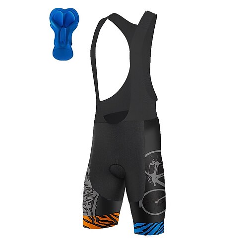 

21Grams Men's Cycling Bib Shorts Bike Bib Shorts Bottoms Mountain Bike MTB Road Bike Cycling Sports Graphic 3D Pad Cycling Breathable Quick Dry Green Yellow Polyester Spandex Clothing Apparel Bike