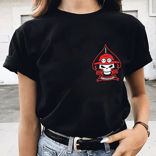 

Inspired by One Piece Portgas D. Ace T-shirt Cartoon Manga Anime Classic Street Style T-shirt For Men's Women's Unisex Adults' Hot Stamping 100% Polyester