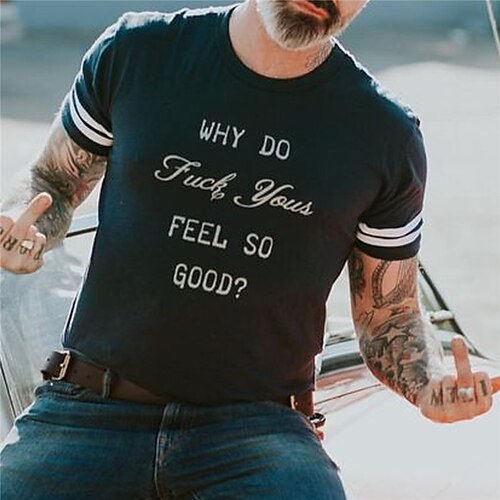 

Men's Unisex T shirt Tee Hot Stamping Graphic Prints Letter Crew Neck Street Daily Print Short Sleeve Tops Designer Casual Big and Tall Sports Black / Summer
