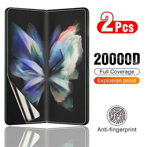 

[2 Pack] Matte Hydrogel Film For Samsung Galaxy Z Fold 3 5G Folder Frosted Soft Screen Protector Not Glass